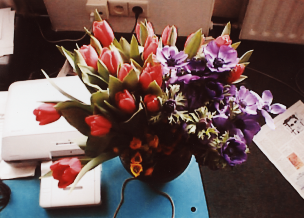 Flowers on desk